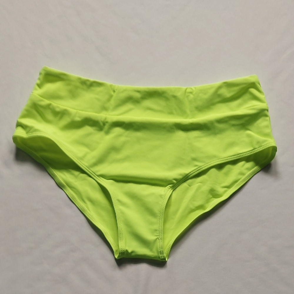 Neon Green High-Waist Briefs Womens‎ Size L